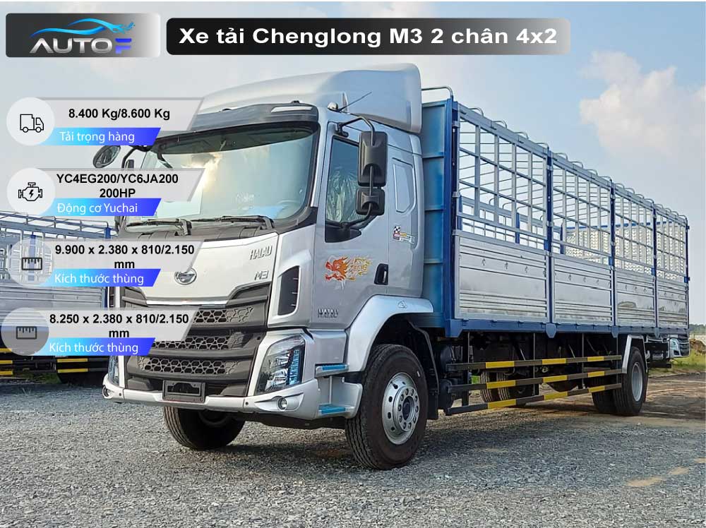 Chenglong M3: Bảng giá, thông số xe tải Chenglong 8 tấn (11/2023)